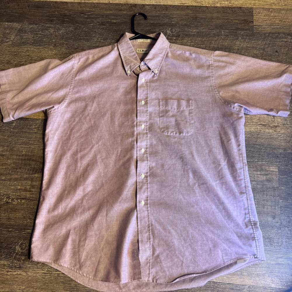 LL Bean Button Down Shirt Red